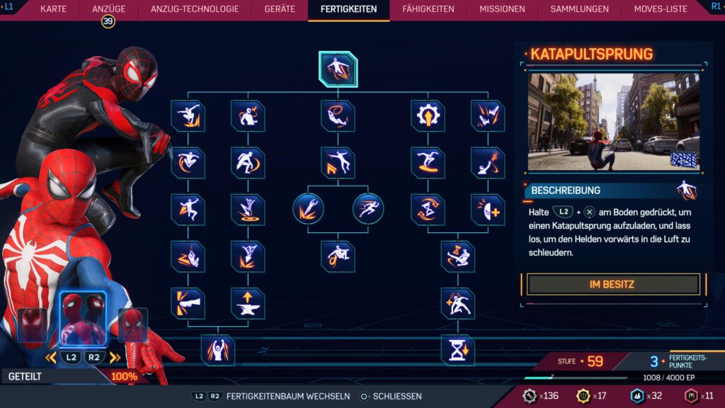 Skillmenü