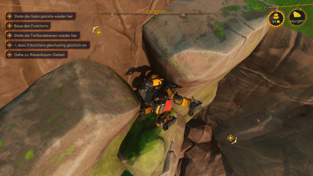 Lightyear Frontier Mech liegt abgestürzt im Graben