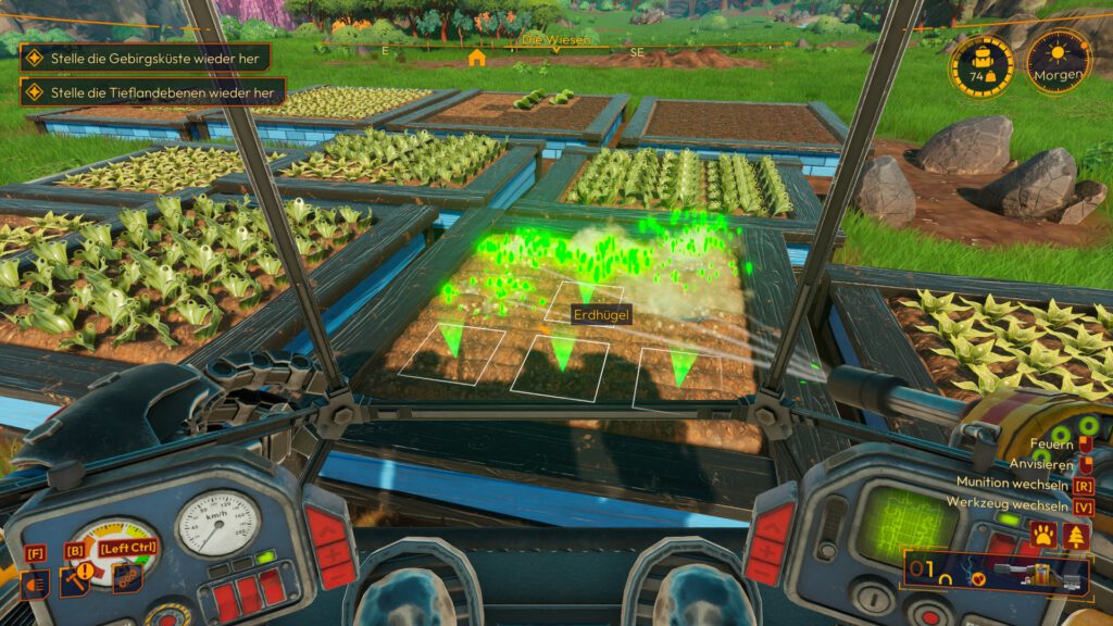 Lightyear Frontier Aussaat mit dem Mech