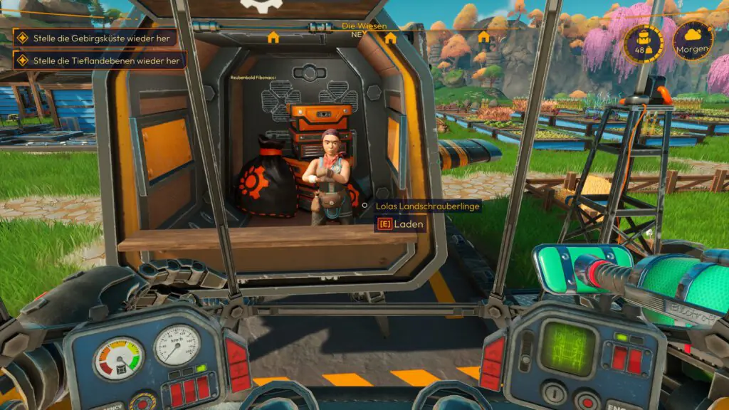 Lightyear Frontier Eine H&auml;ndlerin in ihrem Raumschiff.