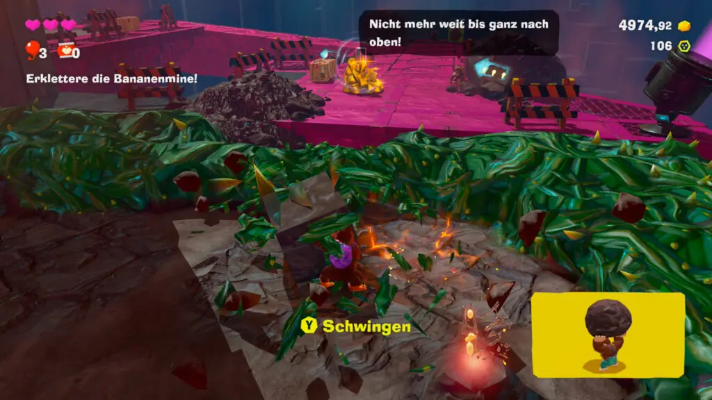 Donkey Kong zerst&ouml;rt Dornen