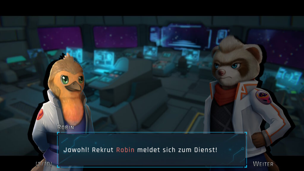 Fur Squadron Phoenix Dialog von Robin und Blaze
