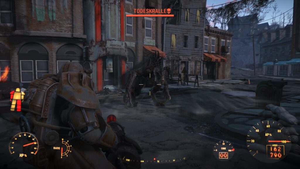 Fallout 4 Kampf in Powerr&uuml;stung gegen Todeskralle