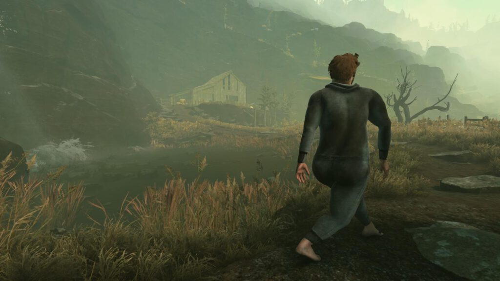 Unser Charakter l&auml;uft stark schwankend in Richtung eines Hauses mit der Hoffnung nicht jede Sekunde wieder Hinzufallen