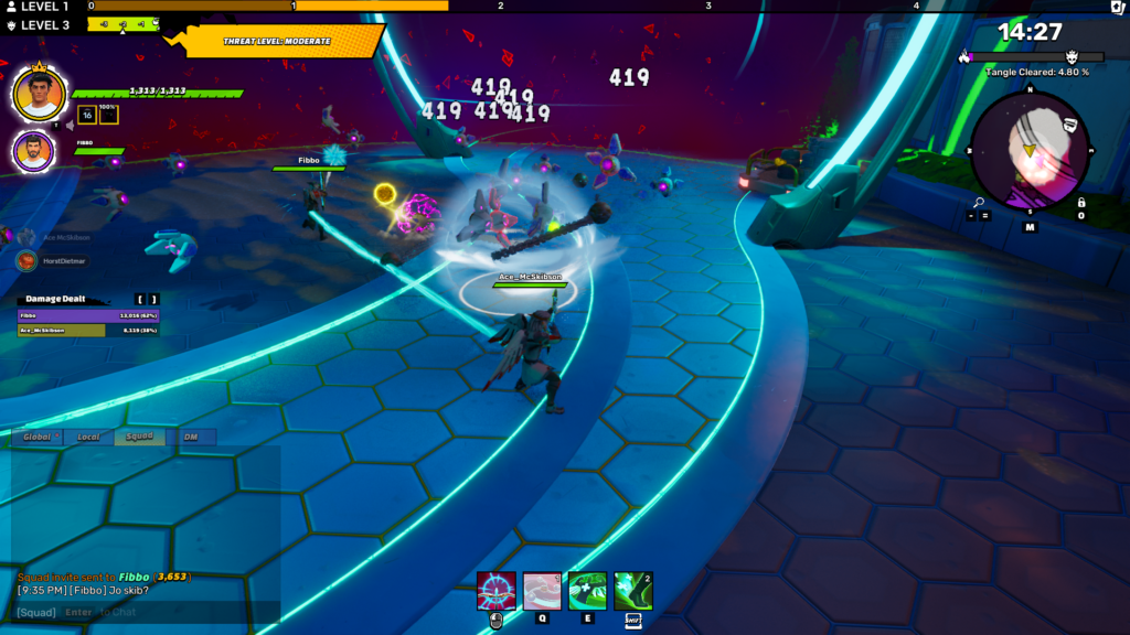 Heiler mit Bogen schie&szlig;t eine Snare-Shot F&auml;higkeit auf Gegner. 