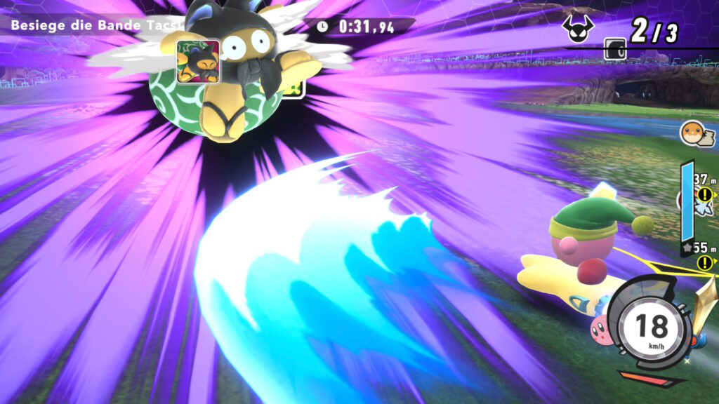 Kirby Air Riders Spezialattacke mit dem Schwert